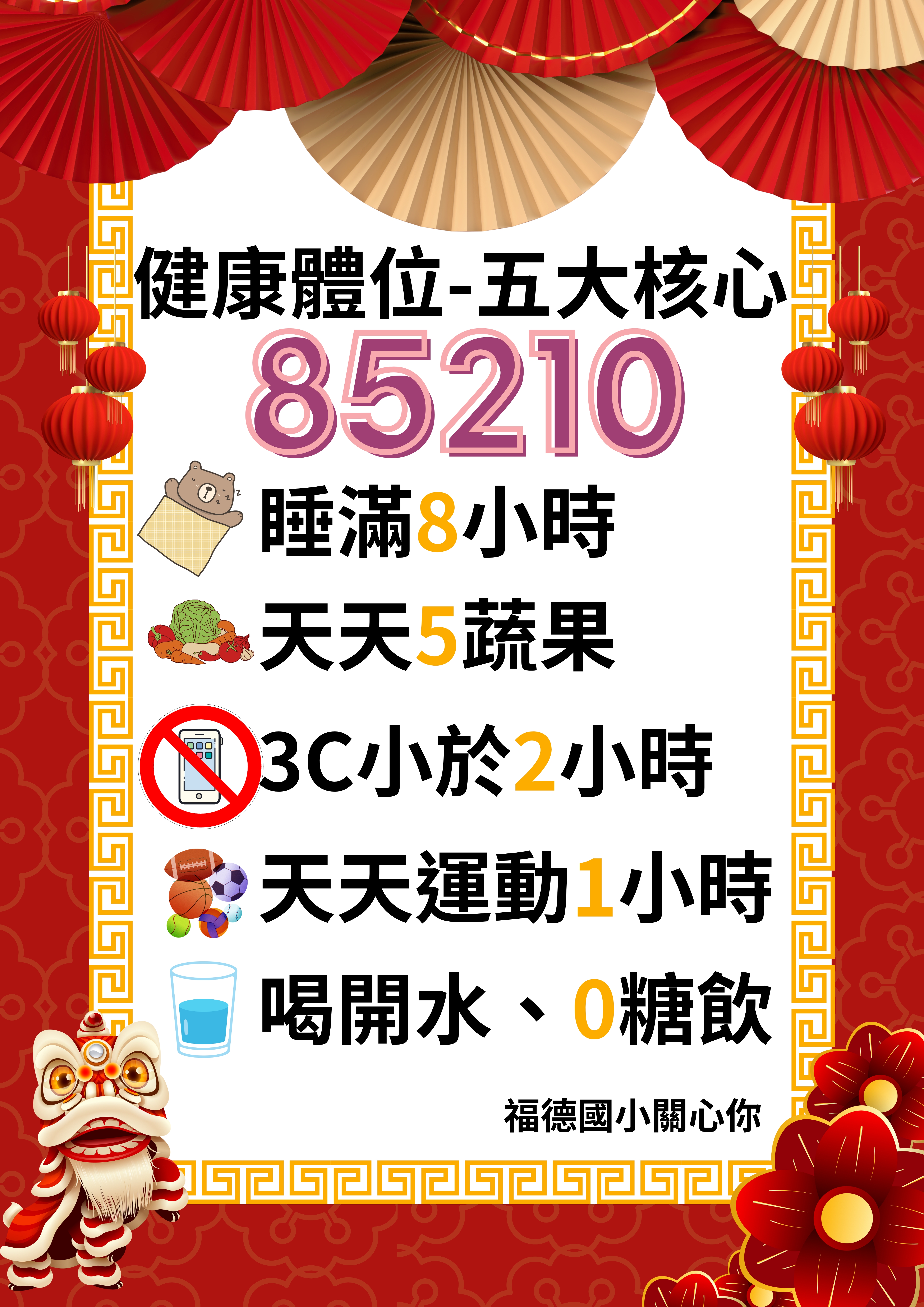 健康體位5大核心 85210教育宣導